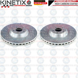 FOR MERCEDES S-CLASS AMG 2013-2020 FRONT DRILLED HIGH CARBON BRAKE DISCS PAIR