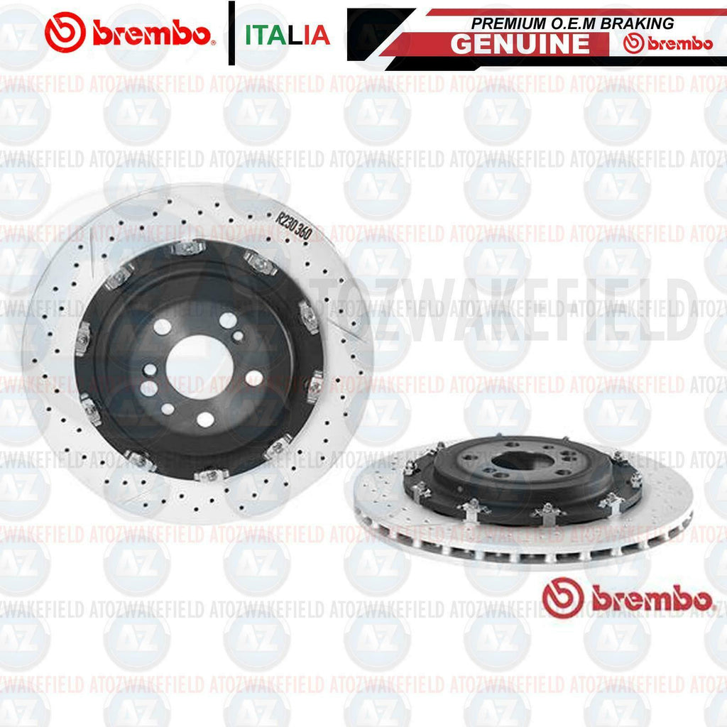 FOR MERCEDES SL65 AMG REAR BREMBO 2 PIECE FLOATING BRAKE DISCS PAIR 360mm