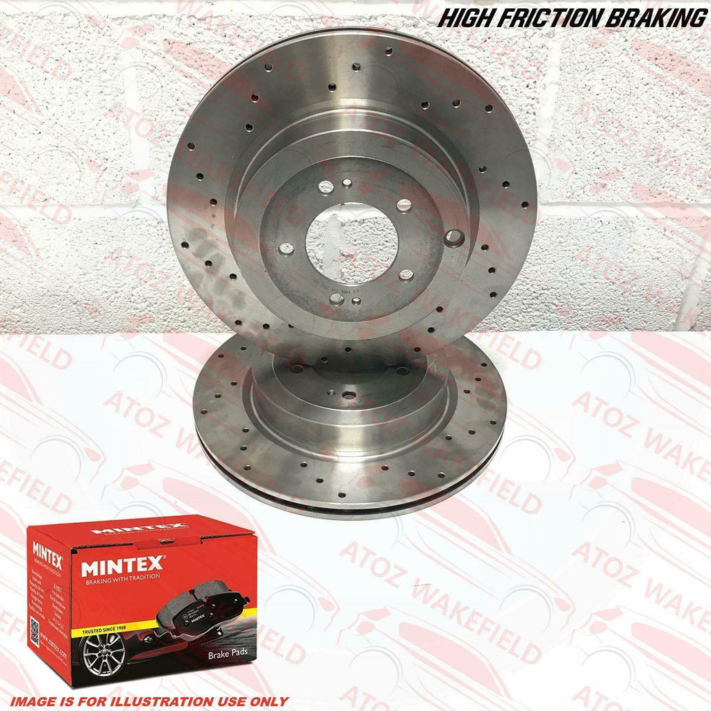 FOR MINI R55 R56 R57 R59 FRONT PERFORMANCE DRILLED BRAKE DISCS MINTEX PADS 280mm