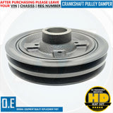 FOR MITSUBISHI L200 SHOGUN SPORT 2.5 TD 4D56 DIESEL CRANKSHAFT PULLEY DAMPER KIT