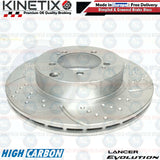 FOR MITSUBISHI LANCER EVO 6 7 8 9 REAR PERFORMANCE BRAKE DISCS PAIR 300mm