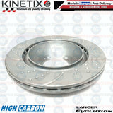 FOR MITSUBISHI LANCER EVO 6 7 8 9 REAR PERFORMANCE BRAKE DISCS PAIR 300mm