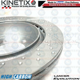 FOR MITSUBISHI LANCER EVO 6 7 8 9 REAR PERFORMANCE BRAKE DISCS PAIR 300mm