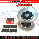 FOR MITSUBISHI LANCER EVO X 10 FRONT BREMBO 2 PIECE BRAKE DISCS & PADS SET 350mm