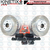 FOR NISSAN 350 Z FRONT REAR DIMPLED GROOVED BRAKE DISCS MINTEX PADS 324mm 322mm