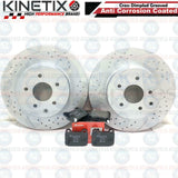 FOR NISSAN 350 Z REAR DIMPLED GROOVED COATED BRAKE DISCS BREMBO PADS 322mm