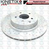 FOR NISSAN 350Z INFINITI G35 FRONT REAR GROOVED PERFORMANCE BRAKE DISCS KINETIX