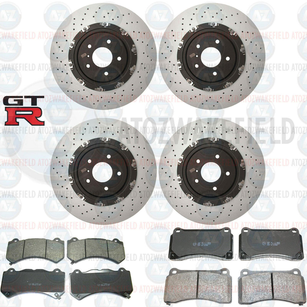 FOR NISSAN GTR 2007-2011 R35 FRONT REAR FLOATING BRAKE DISCS BRAKE PADS 380mm