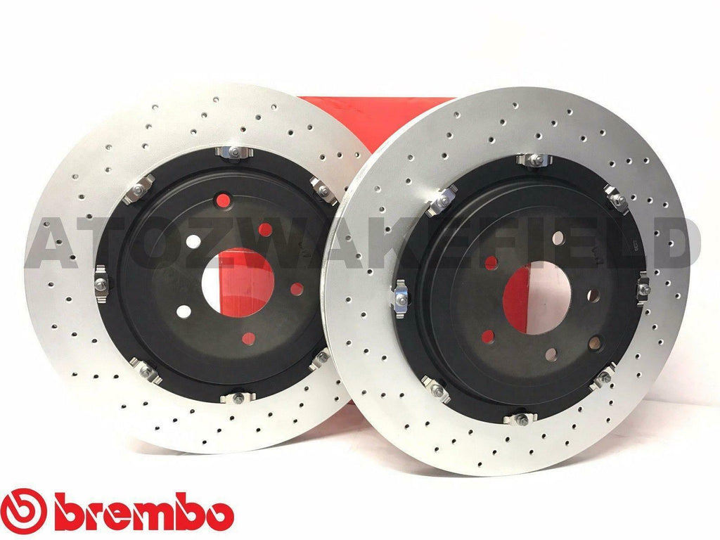 FOR NISSAN GT-R R35 GTR 07-21 REAR GENUINE BREMBO OEM BRAKE DISCS PAIR 380mm