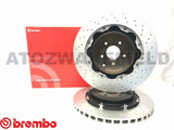 FOR NISSAN GT-R R35 GTR 07-21 REAR GENUINE BREMBO OEM BRAKE DISCS PAIR 380mm