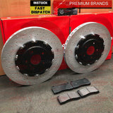 FOR NISSAN GT-R R35 GTR REAR 2 PIECE FLOATING BREMBO BRAKE DISCS APEC PADS 380mm