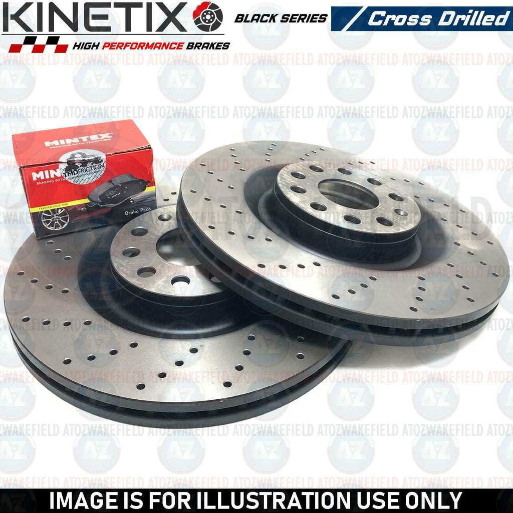 FOR NISSAN JUKE NISMO 1.6 DIG-T FRONT DRILLED BRAKE DISCS MINTEX PADS 296mm