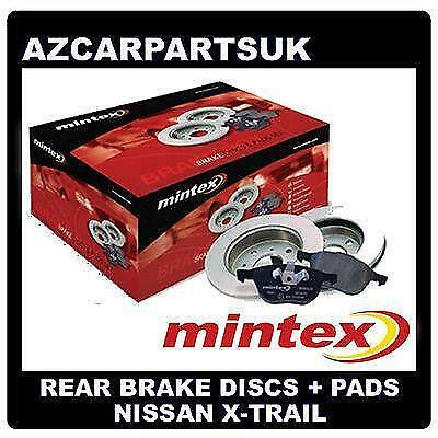 FOR NISSAN XTRAIL REAR MINTEX BRAKE DISCS AND PADS 2001-2007 T30 2.0 2.2 DCI 2.5