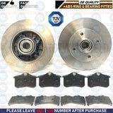 FOR CITROEN C4 REAR BRAKE DISCS PLATINUM PADS ABS SENSOR BEARINGS FITTED 249mm