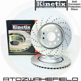 FOR PORSCHE 911 996 997 CARRERA S 4 REAR KINETIX DRILLED BRAKE DISCS BREMBO PADS