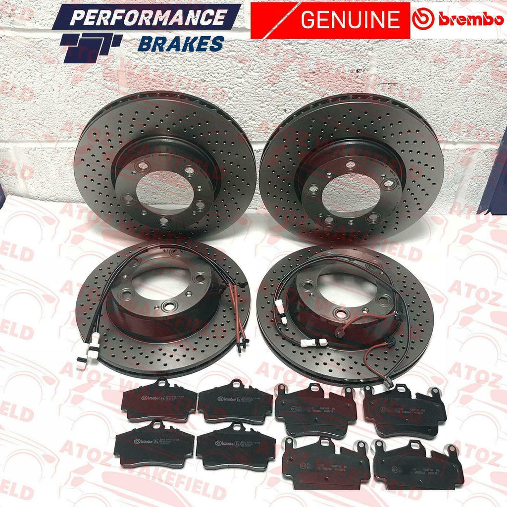 FOR PORSCHE BOXSTER CAYMAN S 3.2 S 3.4 FRONT REAR BREMBO BRAKE DISCS PADS WIRES