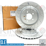 FOR LAND ROVER DEFENDER 3.0 P400 I6 REAR CROSS DRILLED BRAKE DISCS PAIR 365mm