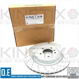 FOR RANGE ROVER 2012-2019 KINETIX REAR CROSS DRILLED BRAKE DISCS PAIR 365mm