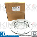 FOR RANGE ROVER 2012-2019 KINETIX REAR CROSS DRILLED BRAKE DISCS PAIR 365mm