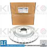 FOR LAND ROVER DEFENDER 3.0 P400 I6 REAR CROSS DRILLED BRAKE DISCS PAIR 365mm