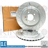 FOR RANGE ROVER SPORT 4.4 SDV8 REAR CROSS DRILLED BRAKE DISCS BREMBO PADS & WIRE