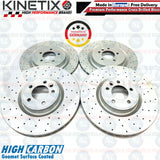 FOR RANGE ROVER SPORT 5.0 SVR FRONT REAR DRILLED BRAKE DISCS MINTEX PADS SENSOR