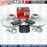 FOR RENAULT CLIO 1.8 16v REAR DRILLED & GROOVED BRAKE DISCS BREMBO PADS 238mm