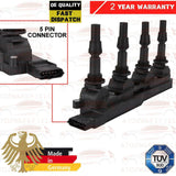 FOR SAAB 9-3 YS3F 1.8i Z18XE IGNITION PENCIL COIL PACK RAIL 9119567 OE GERMANY