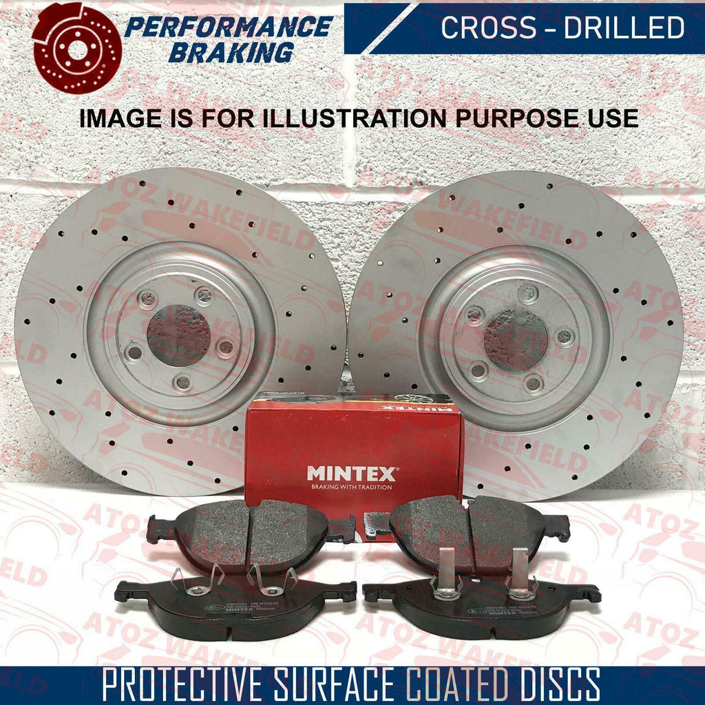 FOR SEAT IBIZA FR FRONT CROSS DRILLED PERFORMANCE BRAKE DISCS MINTEX PADS 256mm