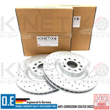 FOR SEAT LEON 2.0 TFSI DRILLED FRONT BRAKE DISCS & PERFORMANCE BRAKE PADS 345mm