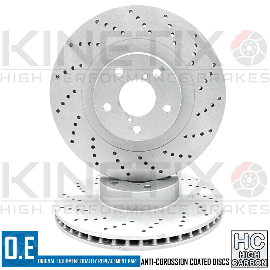 FOR SUBARU LEGACY 2.0 KINETIX CROSS DRILLED FRONT BRAKE DISCS PAIR 295mm