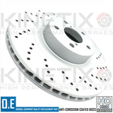 FOR SUBARU IMPREZA 2.5 PERFORMANCE KINETIX FRONT CROSS DRILLED BRAKE DISCS 295mm