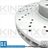 FOR SUBARU LEGACY 2.0 KINETIX CROSS DRILLED FRONT BRAKE DISCS PAIR 295mm