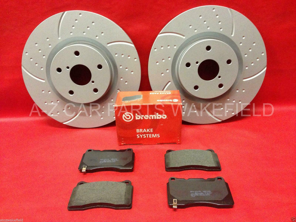 FOR SUBARU IMPREZA 2.5 WRX STi FRONT KINETIX BRAKE DISCS BREMBO PADS 326mm 100PC