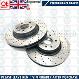 FOR TESLA MODEL X HIGH CARBON FRONT CROSS DRILLED BRAKE DISCS BREMBO PADS 355mm
