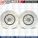 FOR VAUXHALL ASTRA H VXR FRONT REAR DRILLED GROOVED BRAKE DISCS 321mm 278mm