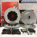 FOR VAUXHALL ASTRA J GTC VXR FRONT REAR DRILLED BRAKE DISCS BREMBO PADS SET