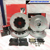 FOR VAUXHALL ASTRA J GTC VXR FRONT REAR DRILLED BRAKE DISCS BREMBO PADS SET