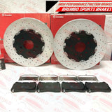 FOR VAUXHALL ASTRA J GTC VXR FRONT REAR DRILLED BRAKE DISCS BREMBO PADS SET