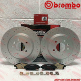 FOR VAUXHALL ASTRA J GTC VXR FRONT REAR DRILLED BRAKE DISCS BREMBO PADS SET