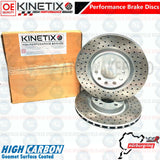 FOR VAUXHALL CORSA VXR NURBURGRING FRONT DRILLED BRAKE DISCS 305MM KINETIX OPC