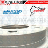 FOR VAUXHALL CORSA VXR NURBURGRING FRONT DRILLED BRAKE DISCS 305MM KINETIX OPC