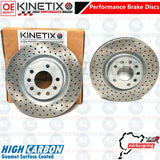 FOR VAUXHALL CORSA VXR NURBURGRING FRONT DRILLED BRAKE DISCS 305MM KINETIX