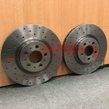 FOR VOLVO 2.4 V60 D5 R-DESIGN FRONT MINTEX DRILLED BRAKE DISCS AND PADS 300mm