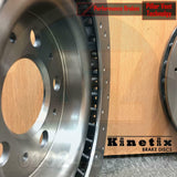 FOR VOLVO S60R V70R 2.5T FRONT KINETIX CROSS DRILLED BRAKE DISCS PAIR 330mm