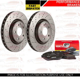 FOR VOLVO V60 D3 D4 D5 T5 FRONT SPORTS DRILLED BRAKE DISCS MINTEX PADS SET 336mm