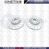 FOR VW AMAROK 3.0 TDi 2016- KINETIX FRONT REAR CROSS DRILLED BRAKE DISCS FR RR