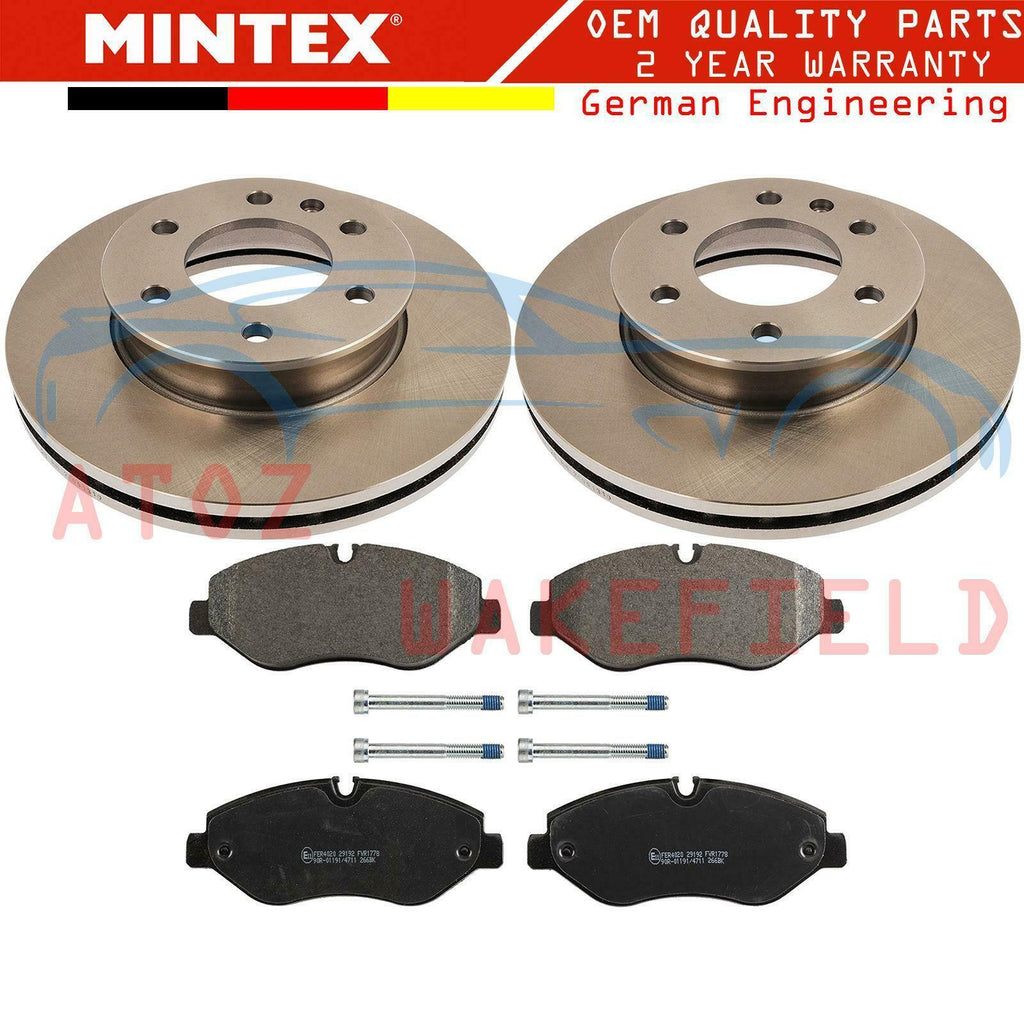 FOR MERCEDES SPRINTER 318 CDI 2006- FRONT MINTEX BRAKE DISCS BRAKE PADS 300mm