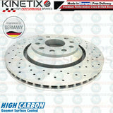 FOR AUDI RS3 8V FRONT REAR CROSS DRILLED HIGH CARBON BRAKE DISCS 370mm 310mm