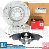 FOR SKODA SUPERB 3.6 FSI HIGH CARBON FRONT DRILLED BRAKE DISCS BREMBO PADS 345mm